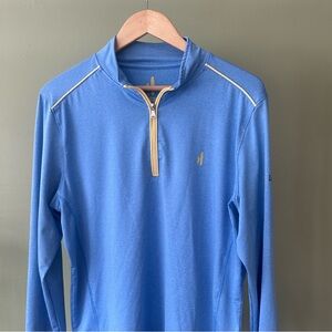Johnnie O Pullover 1/4 Zip Prep Formance Pullover Blue Long Sleeve Shirt Men's M